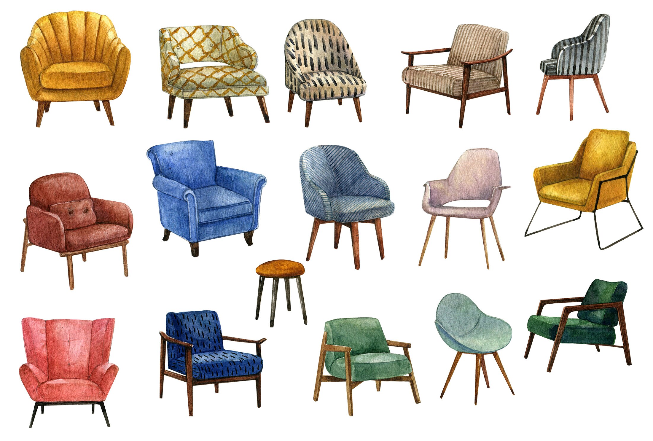 Furniture Bundle Set Interior Modern Furniture Etsy