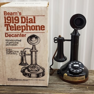 Vintage Telephone Decanter (Empty), Jim Beam&#39;s 1919 Telephone, Vintage Decanter, Whiskey Collectable
