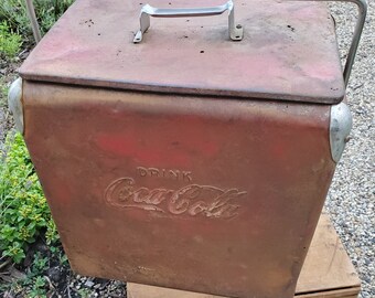 old metal coca cola coolers
