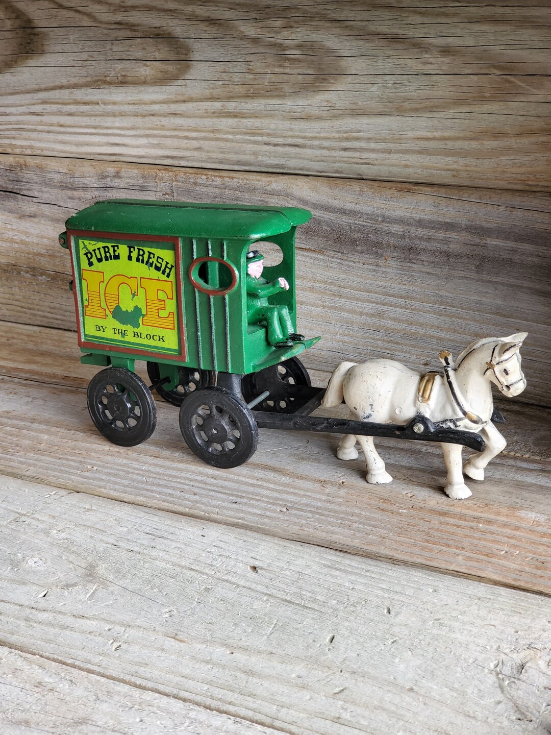 Vintage Cast Iron Toy, Horse and Carriage Toy Decor Etsy