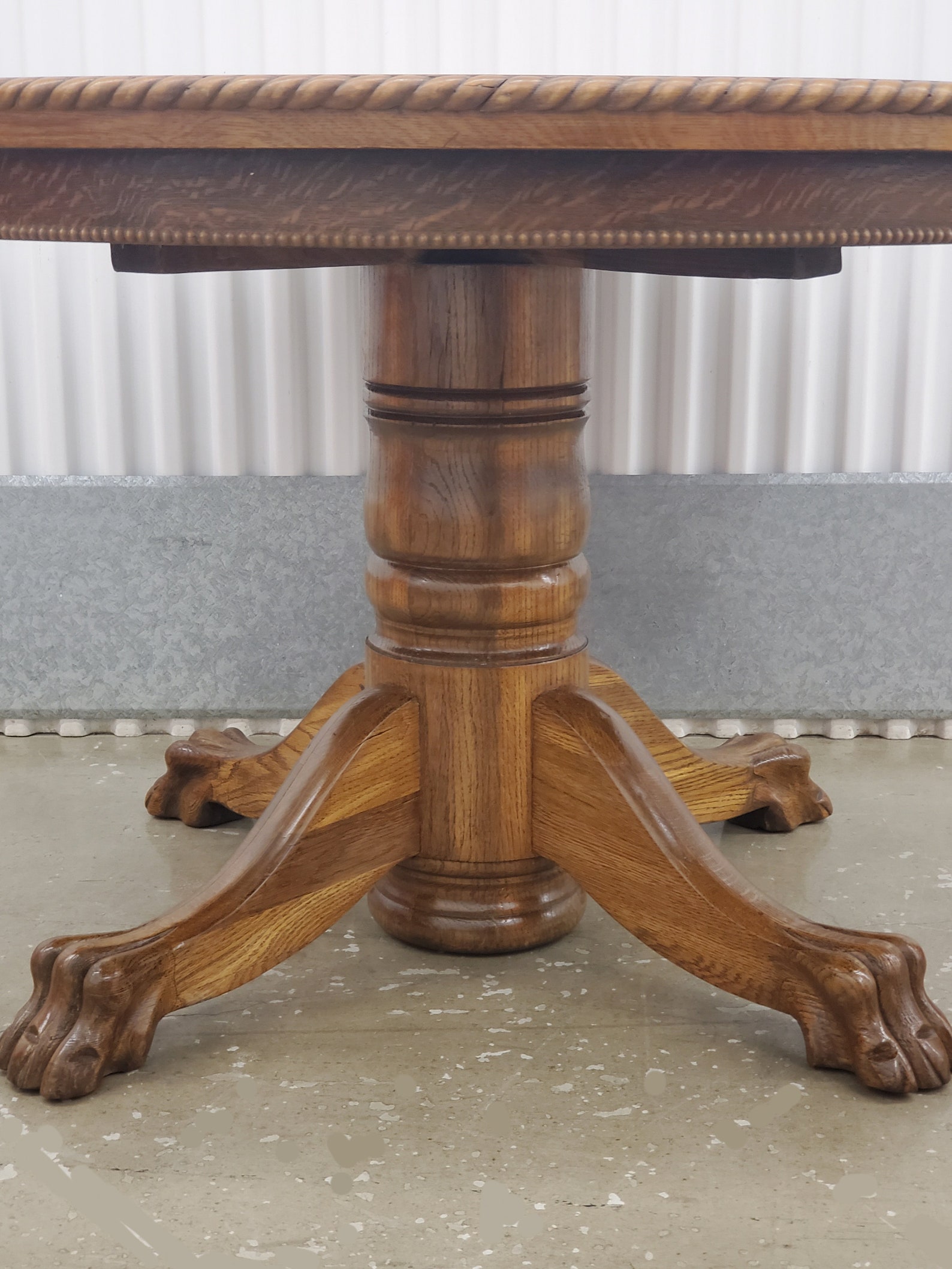 Antique Tiger Oak Wood Dining Table Antique Round Oak Table Etsy