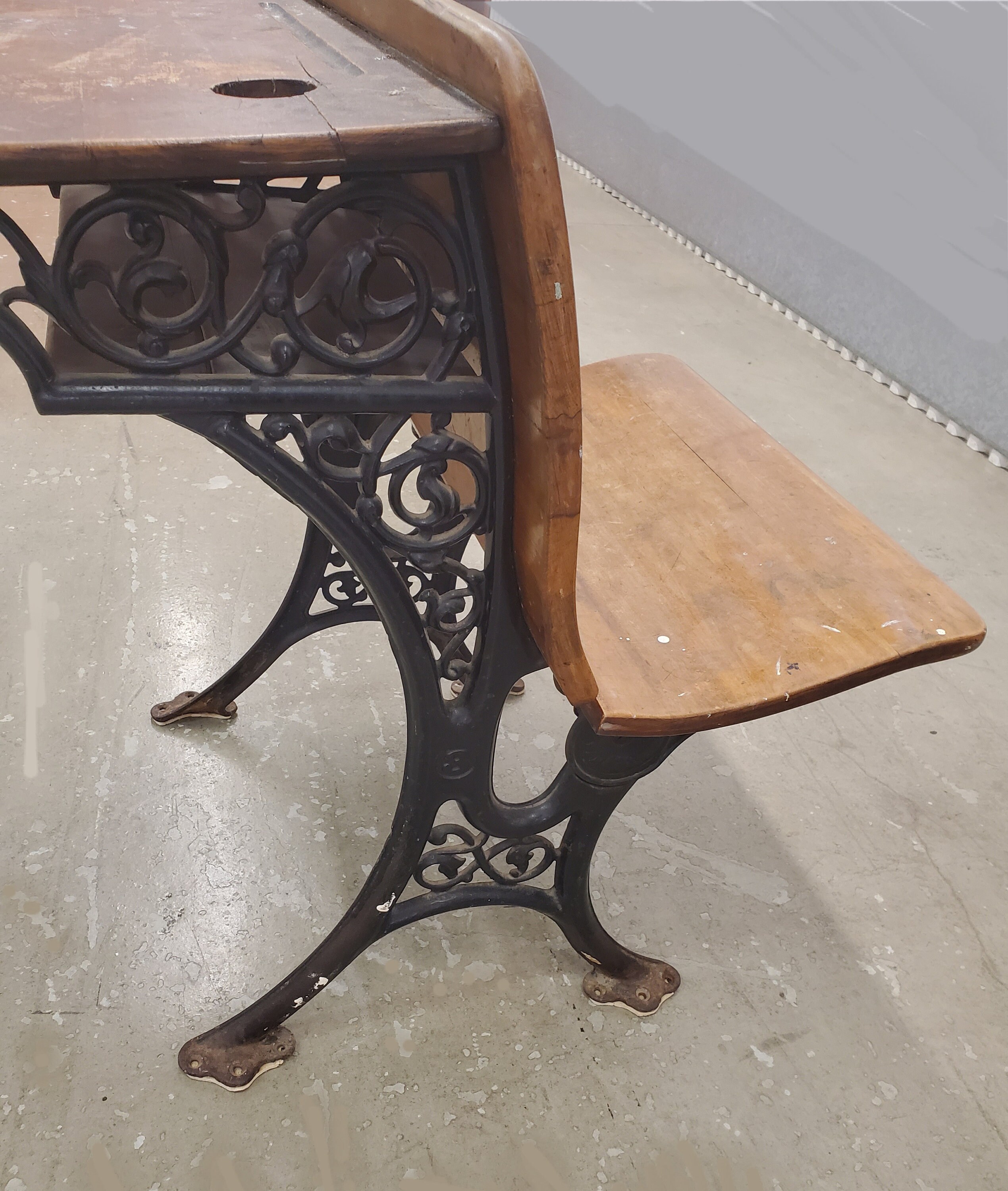 Antique School Desk Bench School Desk Antique Desk Cast Etsy