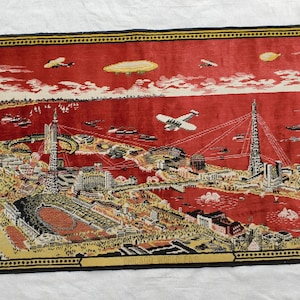 Chicago World Fair Tapestry 1933, World Fair Collectible, Tapestry Chicago 1933