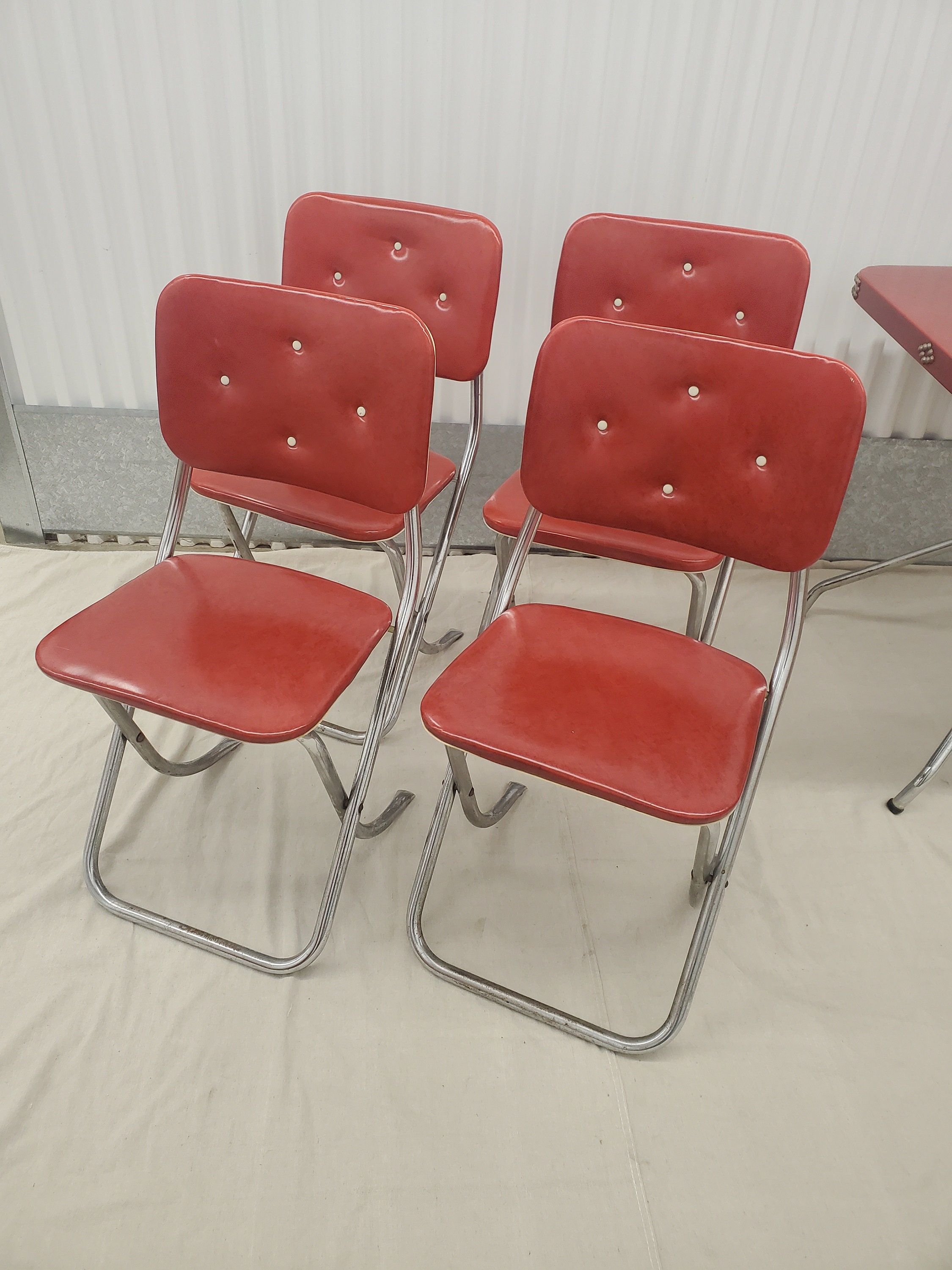 Authentic 1950s Table and Chairs Rare Folding Retro Table and Etsy