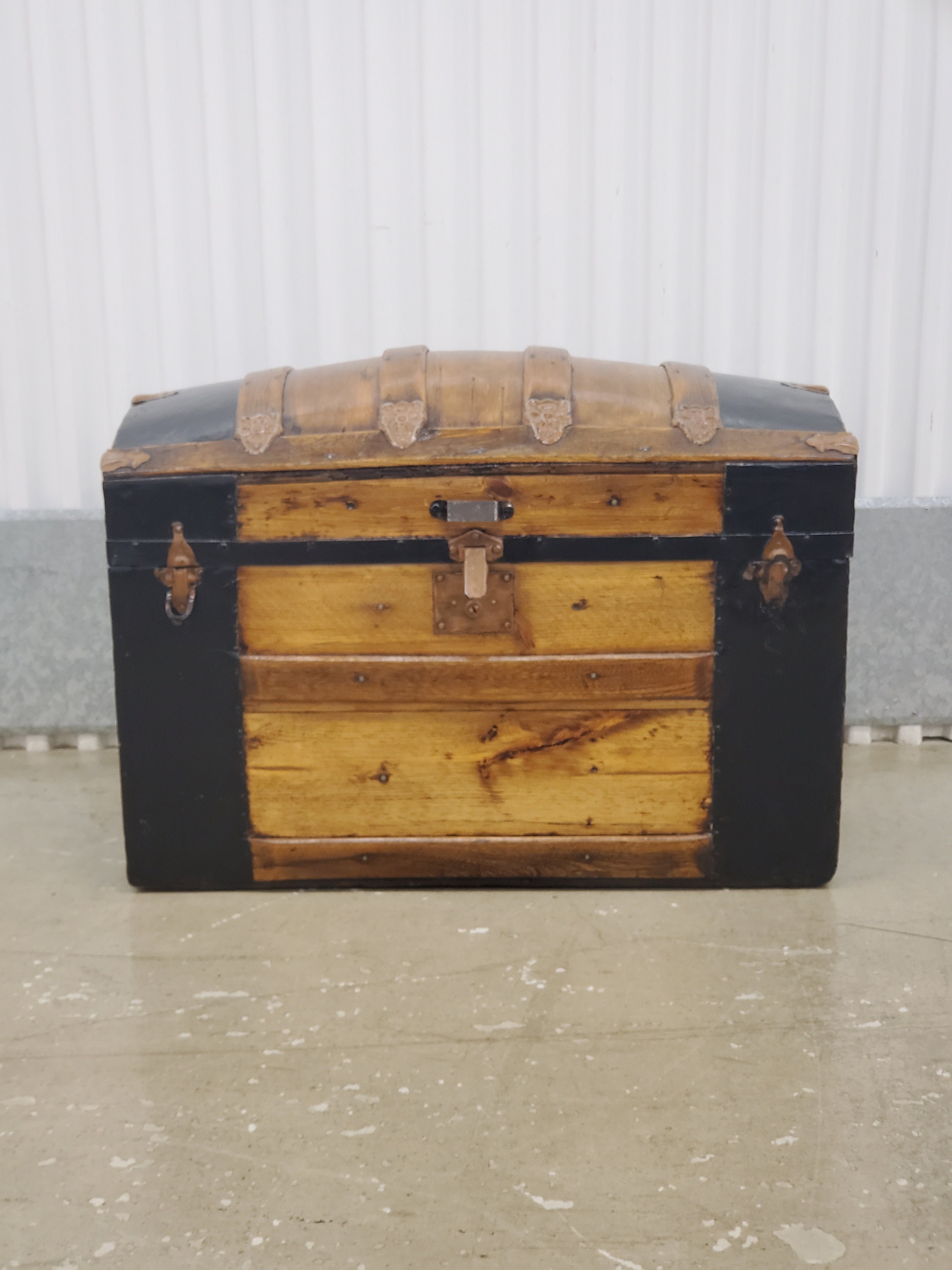 320 Restored antique theatrical trunk Antique theatrical trunk space saver  Top Quality