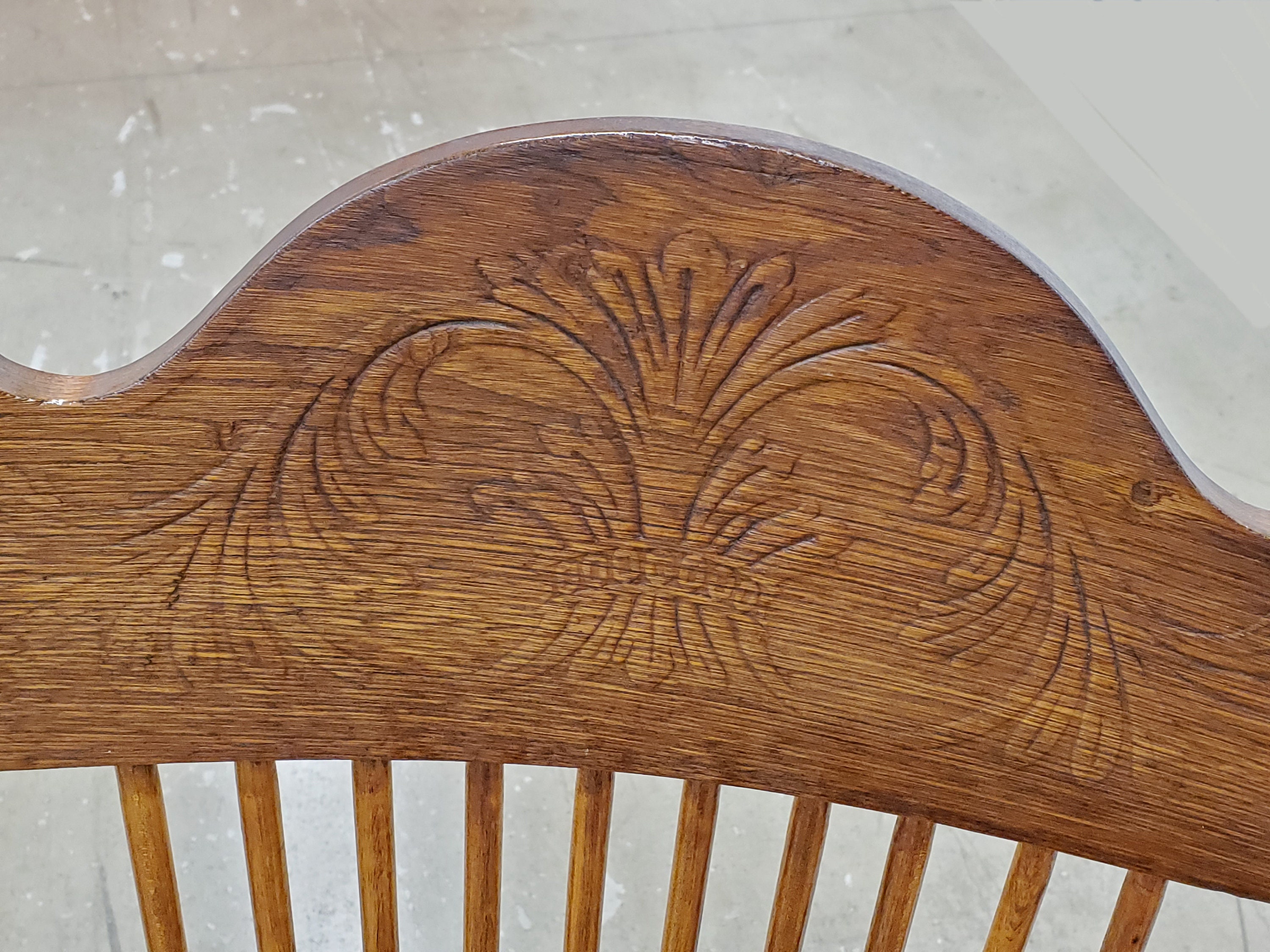 Vintage Rocking Chair, Vintage Embroidered Seat, Rocking Chair, Ornate ...