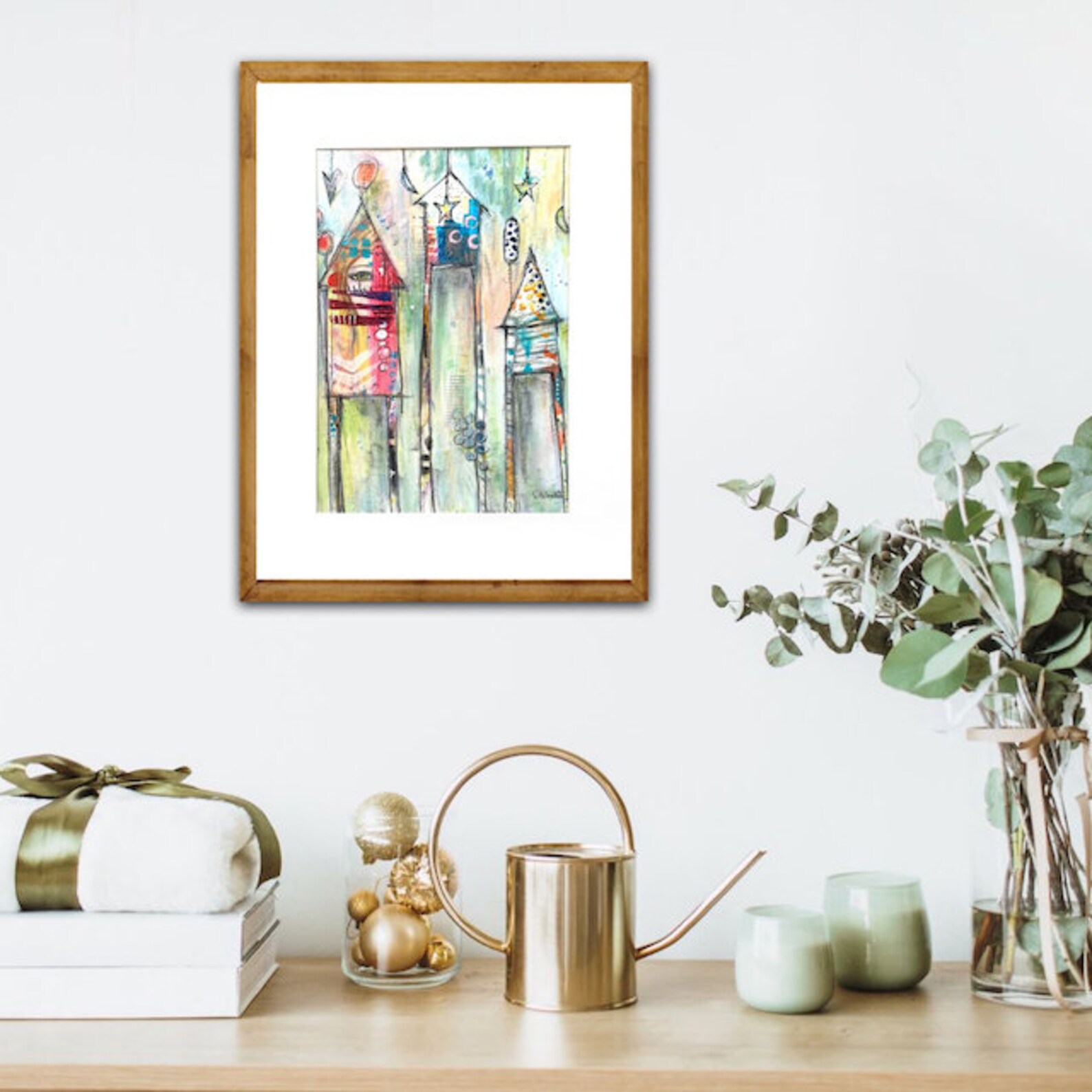 Original Art/whimsical Painting/wall Art/neighbourhood Watch Etsy