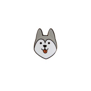 Husky Enamel Pin | Cute Hard Enamel Pin | Pet Pin | Adorable | Butterfly Metal Clasp Backing | Original Design | Unique Gift | Dog | Puppy
