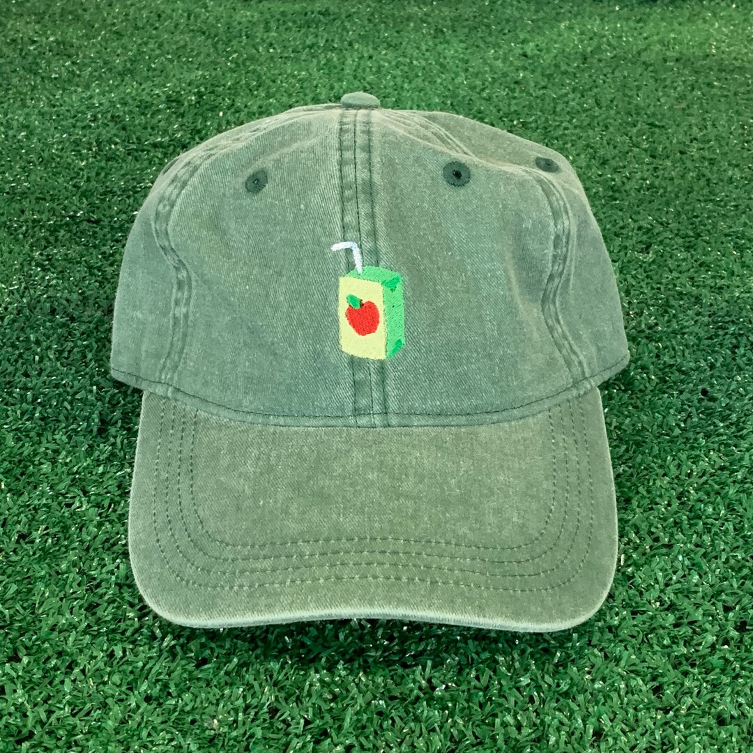 Embroidered Apple Juice Hat Custom Colors Unisex 6panel Adjustable Cap Dad Hat Unique Gift