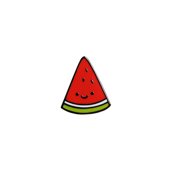 Watermelon Slice Enamel Pin | Cute Hard Enamel Pin | Summer Fruit Food Pin | Adorable | Metal Back | Original Design | Unique Gift