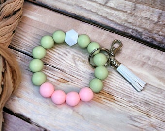 キーホルダー・キーリング FLARE UP Ethnic Key Ring 4BUK292 Glow in the Dark Silicone Bead Keychain Wristlet Bracelet