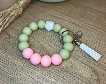 キーホルダー・キーリング FLARE UP Ethnic Key Ring 4BUK292 Glow in the Dark Silicone Bead Keychain Wristlet Bracelet