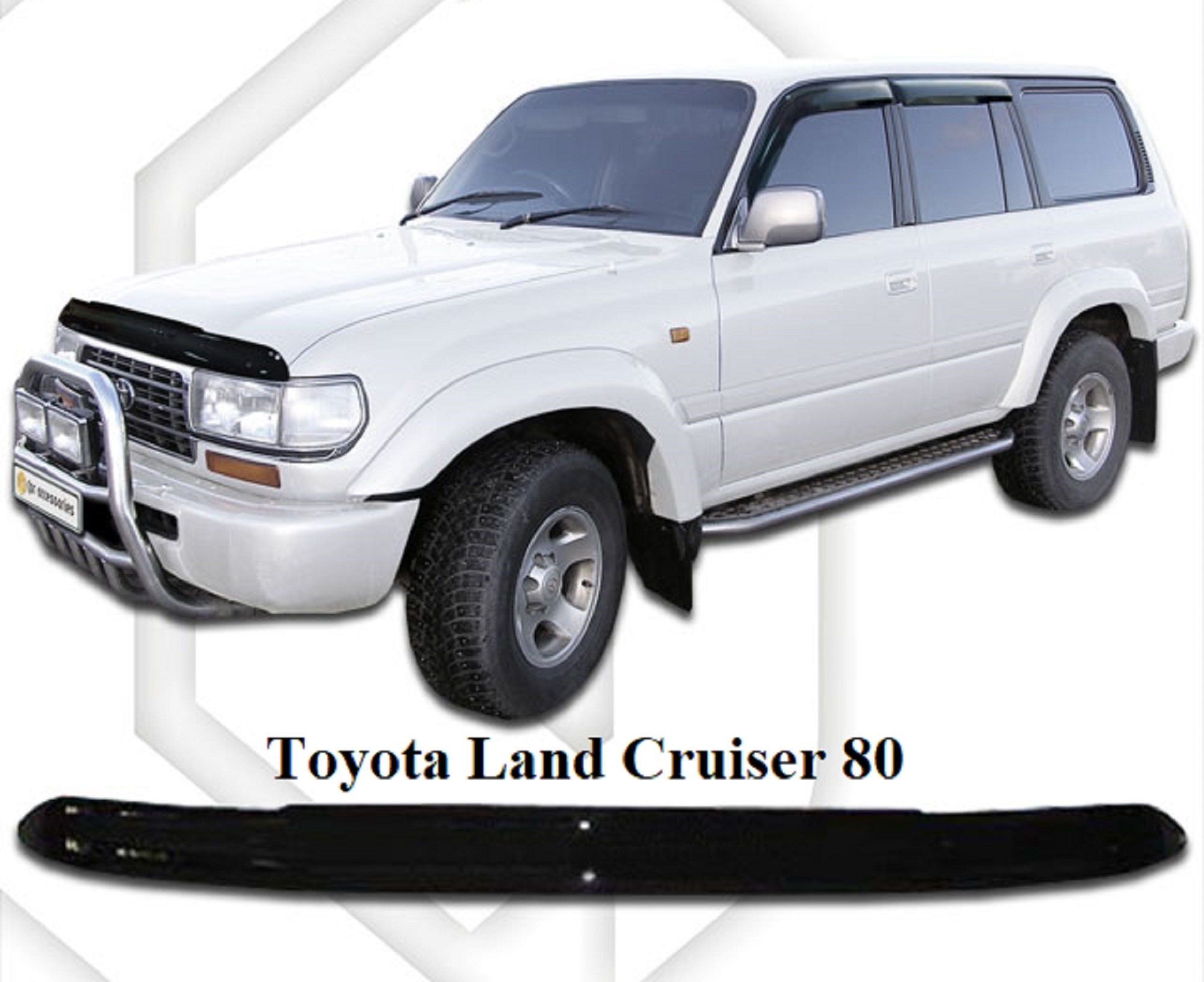Bug shield Hood Deflector for Toyota Land Cruiser 80 Guard Etsy