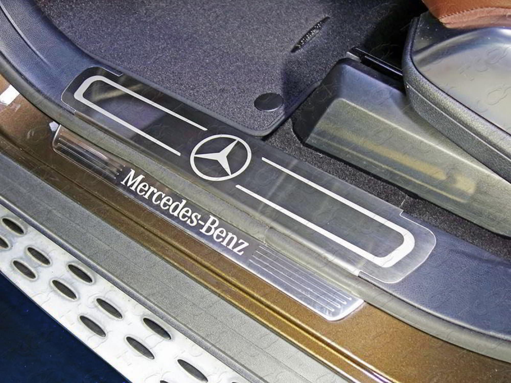 Stainless steel Door Sill Pads MercedesBenz Mclass 20112015 Etsy