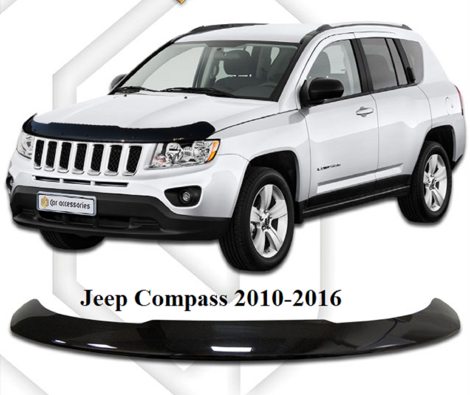 Bug shield Hood Deflector for Jeep Compass 20102016 Guard Etsy