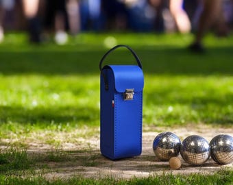 Petanque bag for 3 balls, personalized pouch made in France, perfect handmade gift for Father's Day