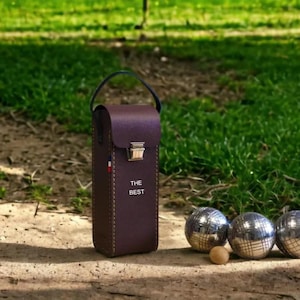 LA MIGLIORE borsa da bocce, custodia per tre palline, realizzata in Francia, regalo fatto a mano perfetto per la festa del papà