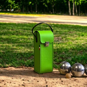 Groene aanpasbare petanquetas, gepersonaliseerde petanquetas, perfect handgemaakt cadeau voor Vaderdag