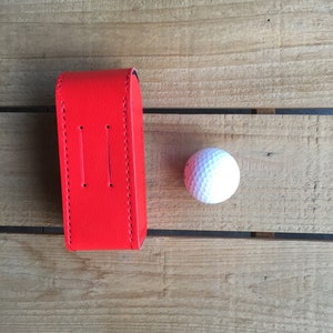Bag for 3 golf balls, pretty and solid, belt clip image 7