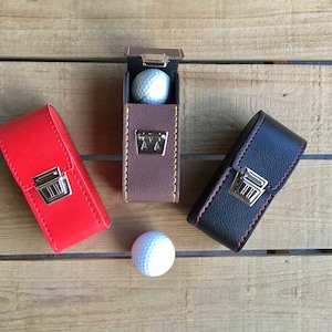 Sacoche pour 3 balles de golf, jolie et solide, attache ceinture, cadeau artisanal parfait pour fete des pères