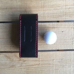 Bag for 3 golf balls, pretty and solid, belt clip image 6