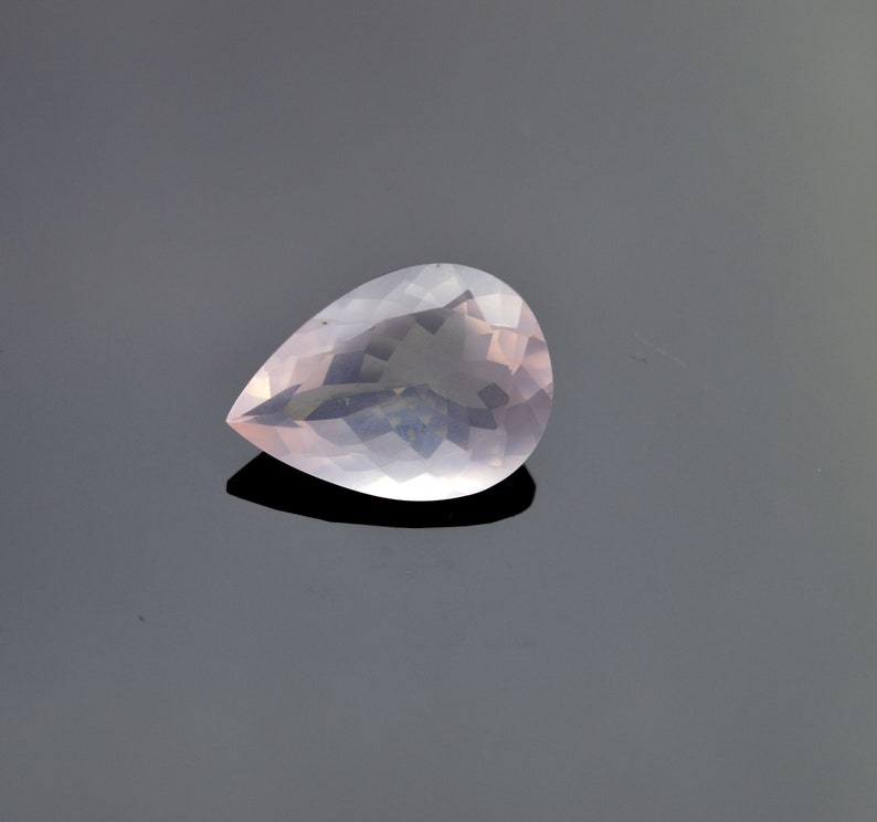 Rose Quartz Gemstone Cut Stone-Rose Quartz Cut Stone-Natural Rose Quartz Faceted Cut Pear Shape Gemstone-High Quality-Wholesalegems