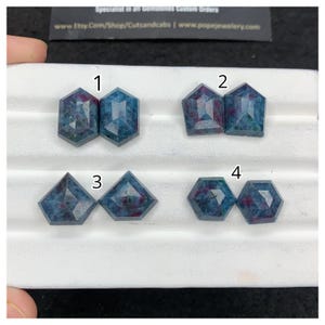 100% Natural Ruby Zoisite Gemstone Step Cut Mix Cabochon High Quality Loose Gemstone For Jewelry Making Precious Stone Wholesalegems B-805