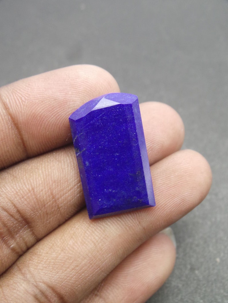 Lapis Lazuli Gemstone Cut Stone-Lapis Cut Stone-Natural Lapis Lazuli Faceted Cut Fancy Shape Gemstone-25.5x15x6.5 MM-Wholesalegems-BS9066