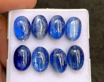 Blue Kyanite Gemstone Natural Blue Kyanite Smooth Oval Shape Cabochons Gemstone 12x8 MM- 8 Pieces -High Quality-Wholesalegems- V-971