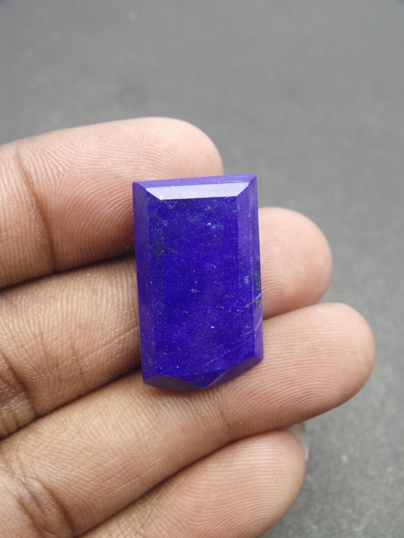 Lapis Lazuli Gemstone Cut Stone-Lapis Cut Stone-Natural Lapis Lazuli Faceted Cut Fancy Shape Gemstone-25.5x15x6.5 MM-Wholesalegems-BS9066