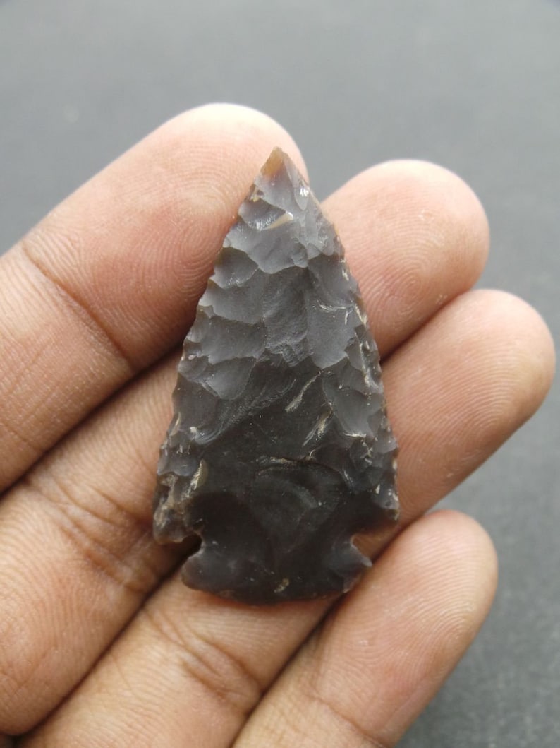 Jasper Arrowhead Gemstone-Jasper Arrowhead-Natural Jasper Hammered Hand Carved Arrowhead Gemstone-42.5x23.5x8 MM-Wholesalegems-BSW10873