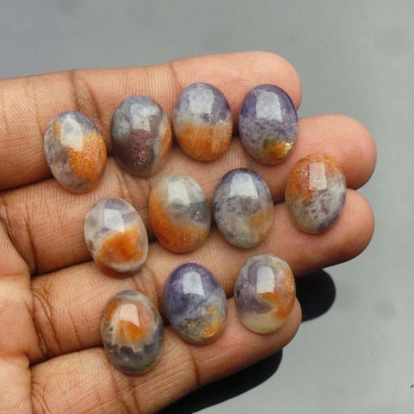 Iolite Sunstone Gemstone Cabochon-Iolite Sunstone Cabochon-Natural Iolite Sunstone Smooth Oval Cabochon-16x12MM-2 Pes-Wholesalegems-BS17467