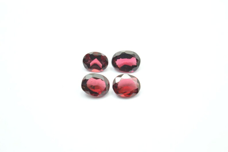 Rhodolite Garnet Cut Gemstone-Rhodolite Garnet Stone-Natural Rhodolite Garnet Faceted Oval Gemstone-7.5-8.5 MM-4 Pcs-Wholesalegems-BSW8817