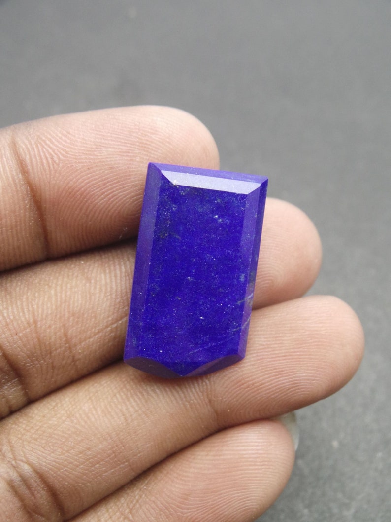 Lapis Lazuli Gemstone Cut Stone-Lapis Cut Stone-Natural Lapis Lazuli Faceted Cut Fancy Shape Gemstone-25.5x15x6.5 MM-Wholesalegems-BS9066