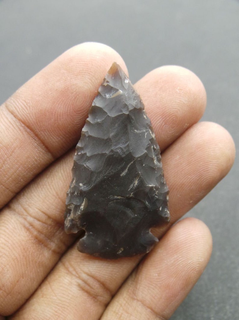 Jasper Arrowhead Gemstone-Jasper Arrowhead-Natural Jasper Hammered Hand Carved Arrowhead Gemstone-42.5x23.5x8 MM-Wholesalegems-BSW10873