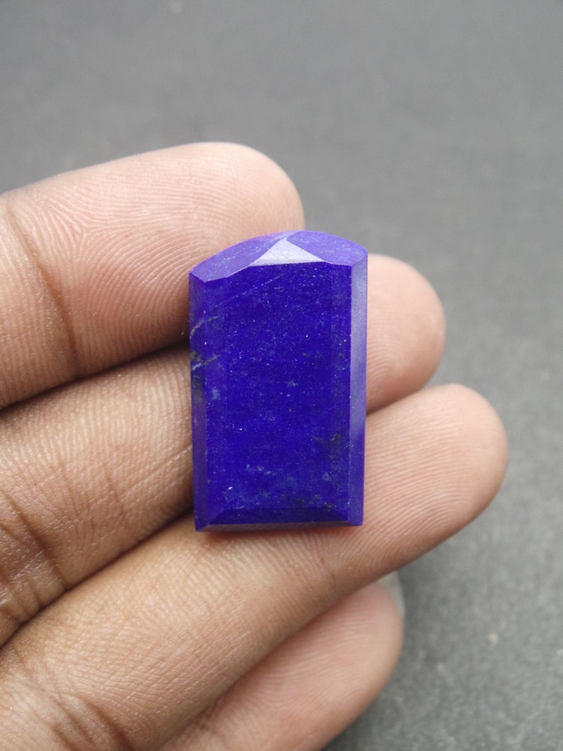 Lapis Lazuli Gemstone Cut Stone-Lapis Cut Stone-Natural Lapis Lazuli Faceted Cut Fancy Shape Gemstone-25.5x15x6.5 MM-Wholesalegems-BS9066