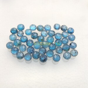 Moss Kyanite Gemstone Cabochon-Green Kyanite Cabochons-Natural Teal Green Moss Kyanite Rose Cut Round Cabochon 10x10 MM-5 Pcs-Wholesalegems