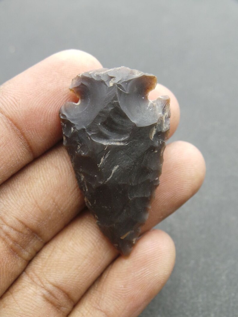 Jasper Arrowhead Gemstone-Jasper Arrowhead-Natural Jasper Hammered Hand Carved Arrowhead Gemstone-42.5x23.5x8 MM-Wholesalegems-BSW10873