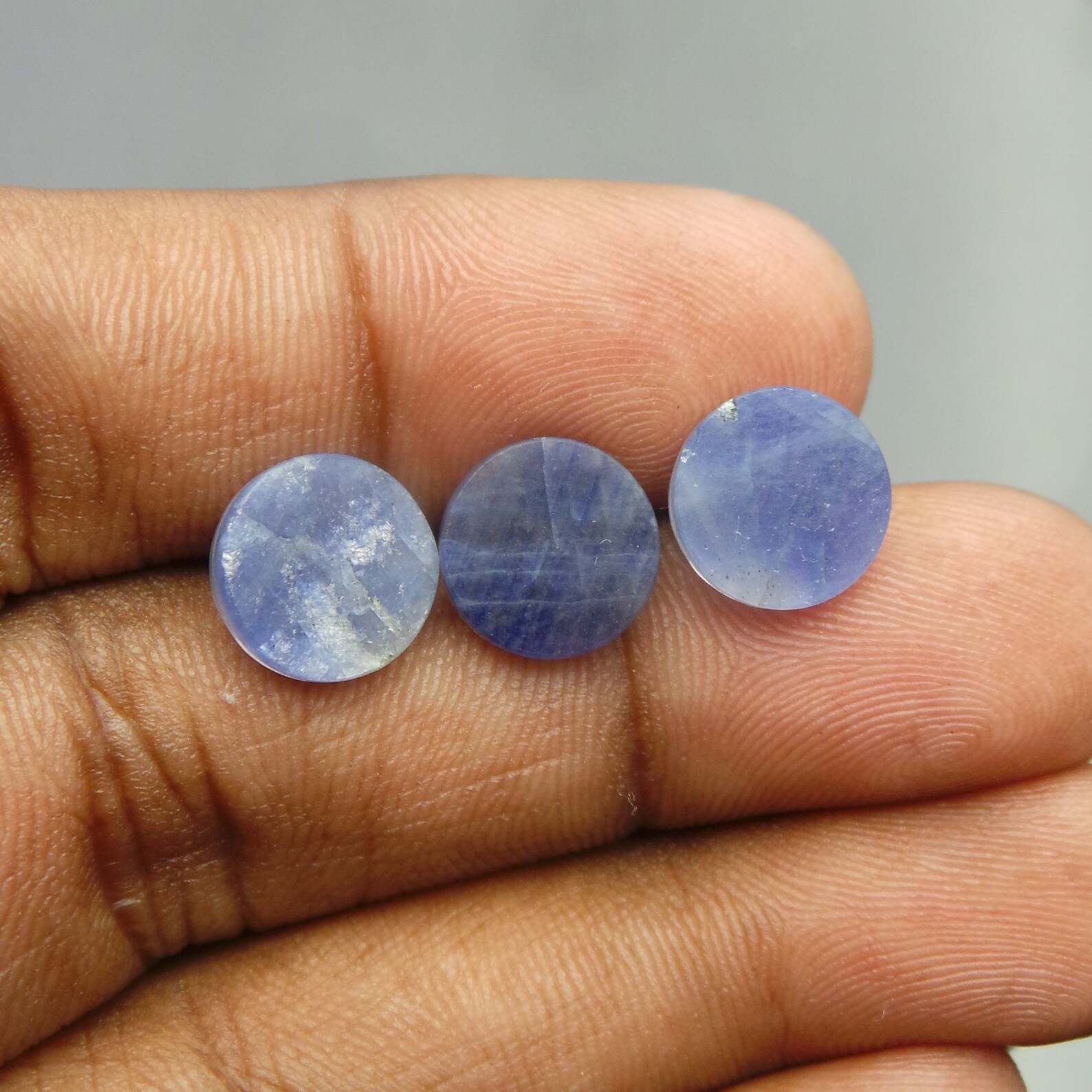 Blue Sapphire Rock Crystal Doublet CabochonSapphire Crystal Etsy
