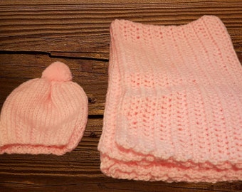 Pink baby blanket crochet baby blanket girl baby shower gift handmade afghan other color available stroller travel carseat ready to ship gir