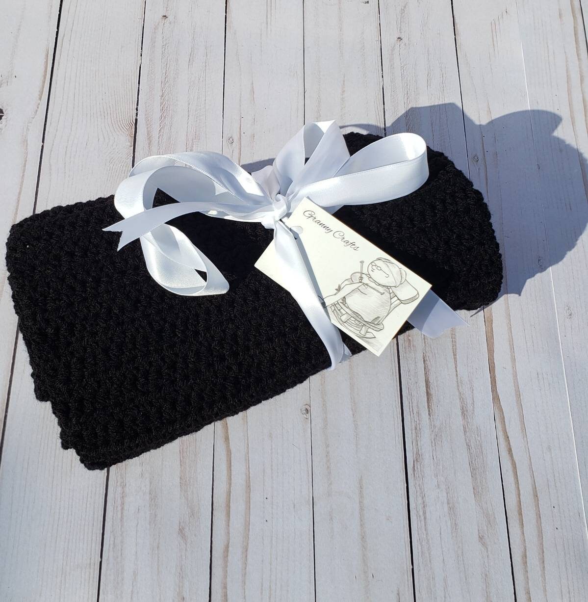 Modern Posh Goth Baby Blanket and Hat Set Solid Etsy