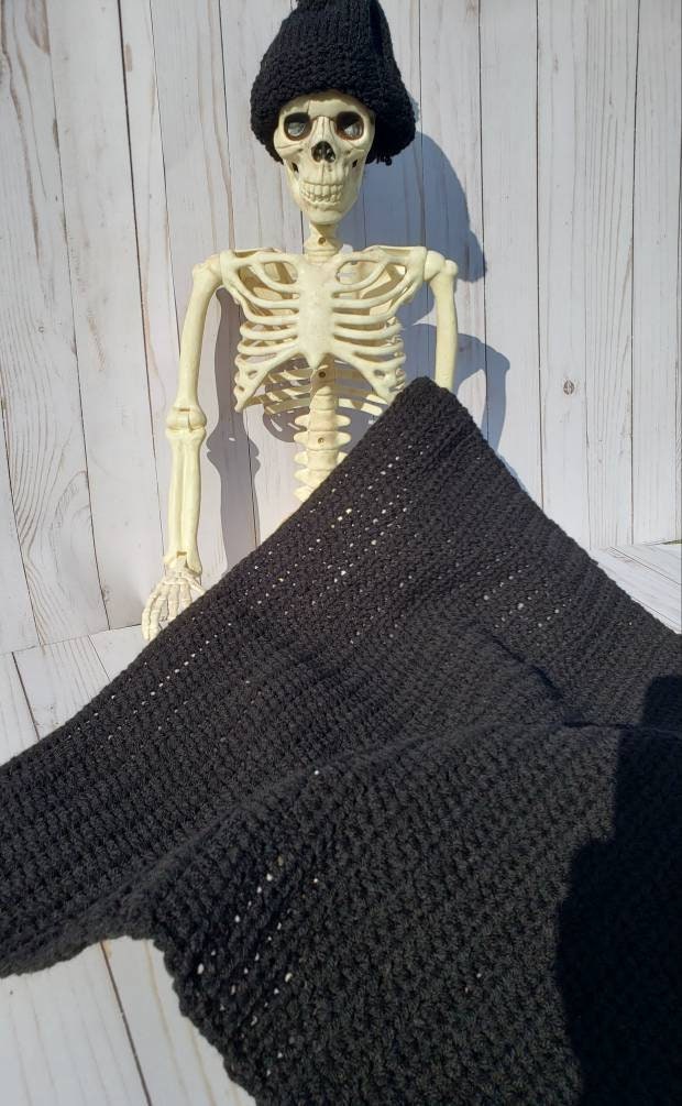 Modern Posh Goth Baby Blanket and Hat Set Solid Etsy