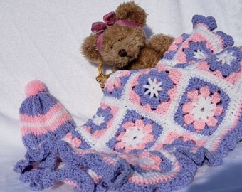 Baby blanket and hat set