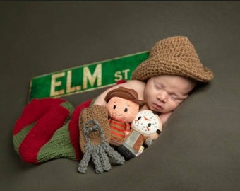 Freddy krueger baby costume a nightmare on elm st baby halloween costume cosplay freddy krueger
