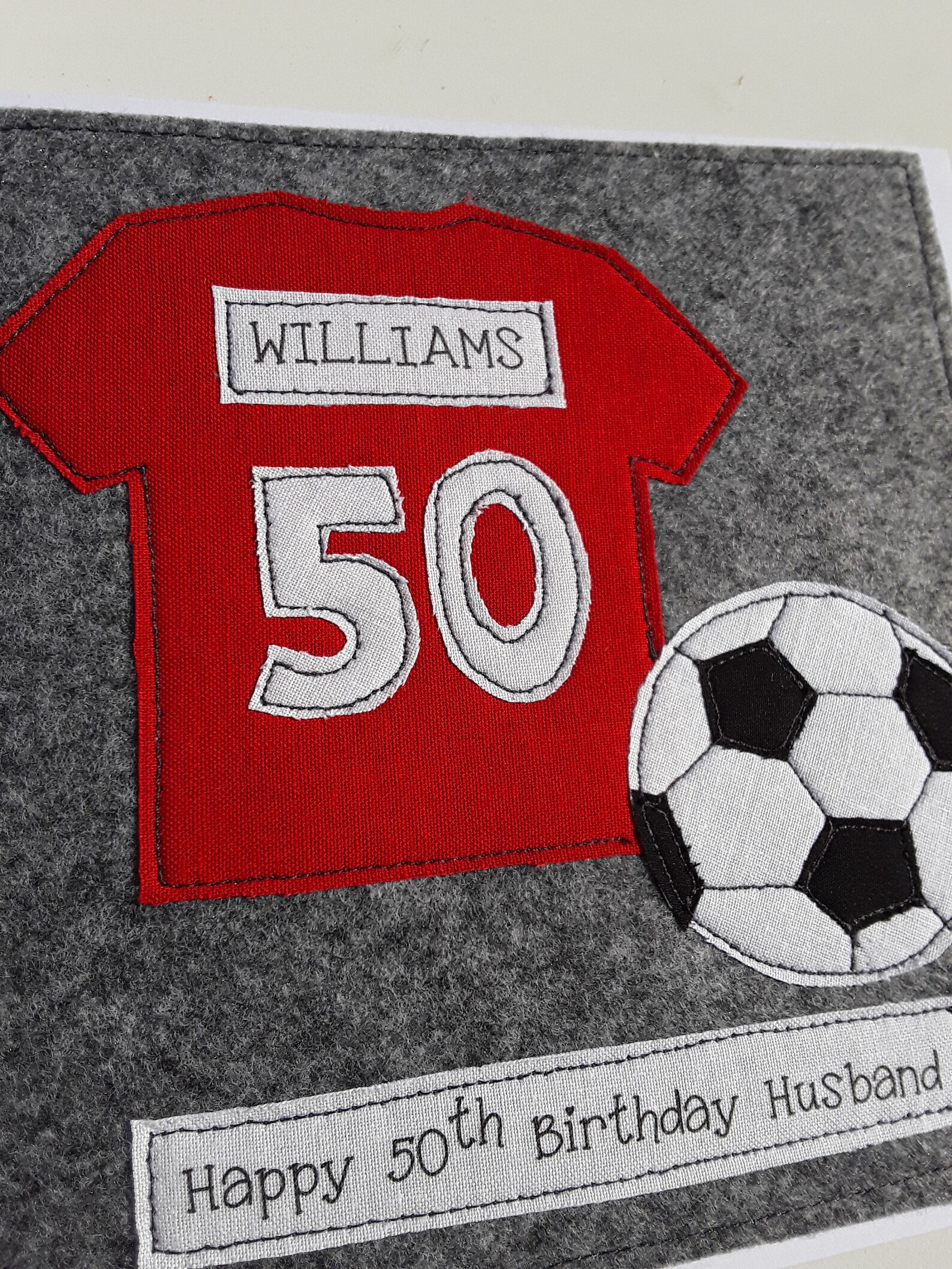 Handmade Personalised football themed Birthday card for Dad Etsy