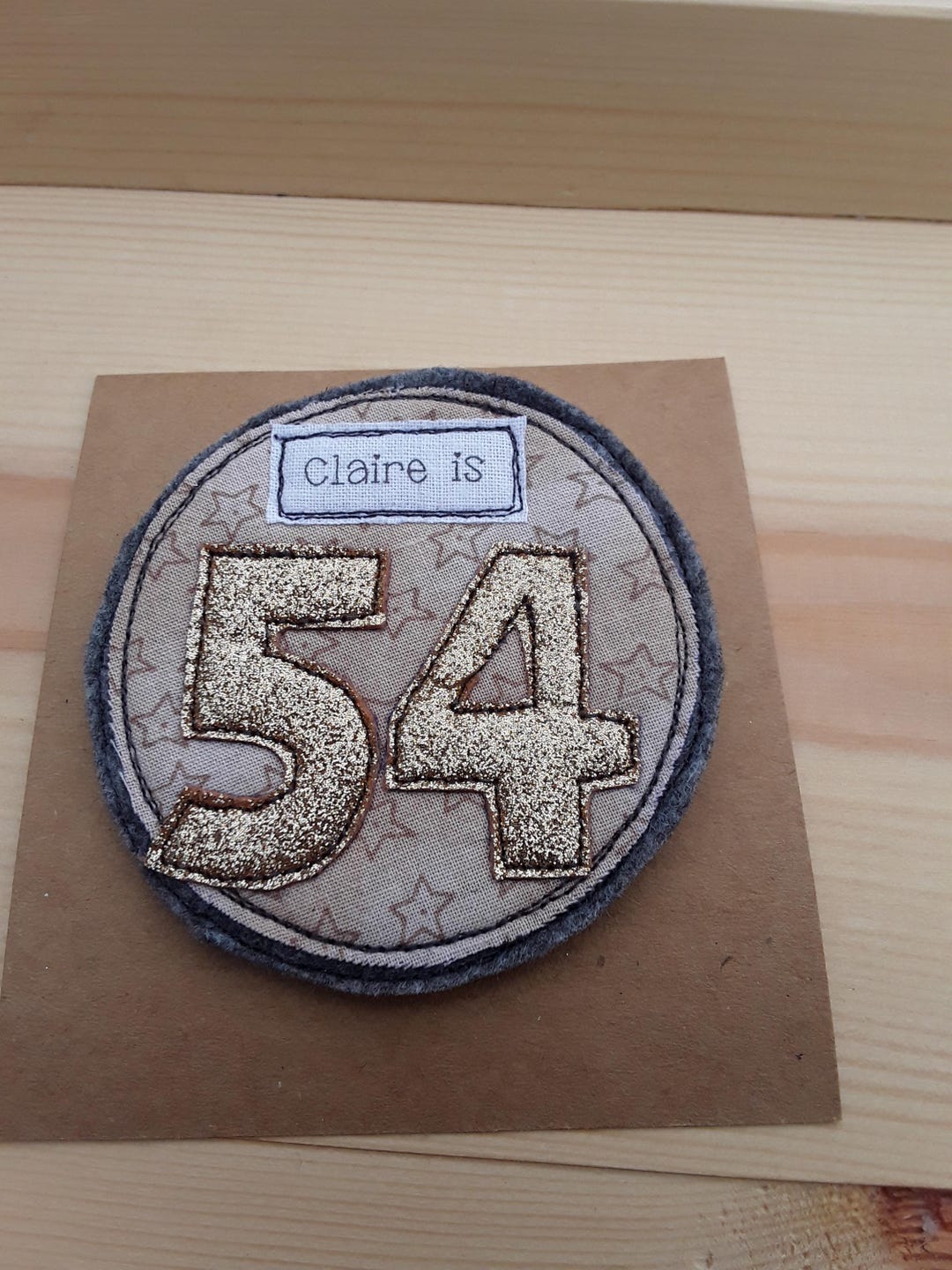 Personalised Birthday Felt Badge – Handmade Embroidered Textile Gift - Etsy