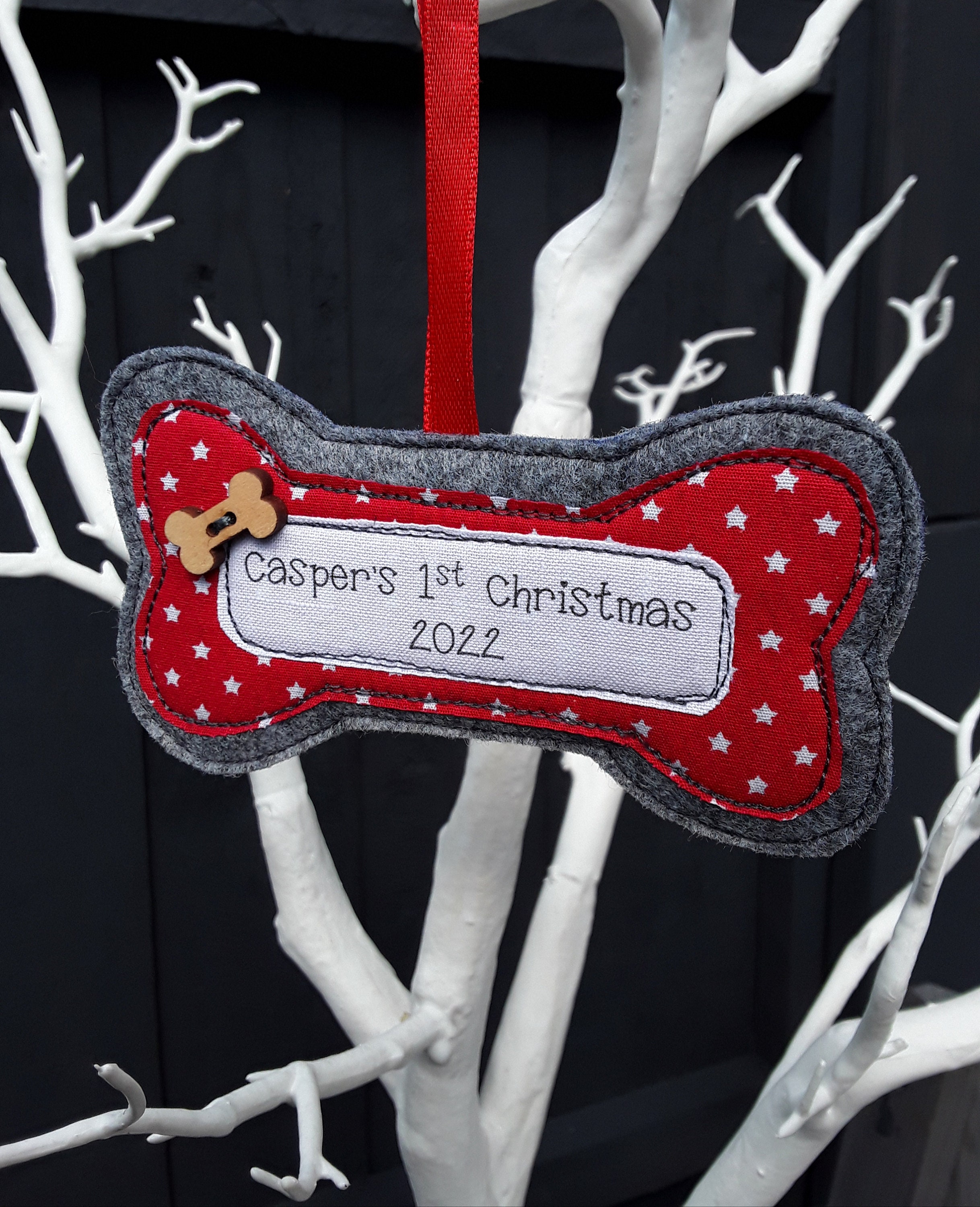 Personalised Dog's First Christmas Decoration Dog's - Etsy UK