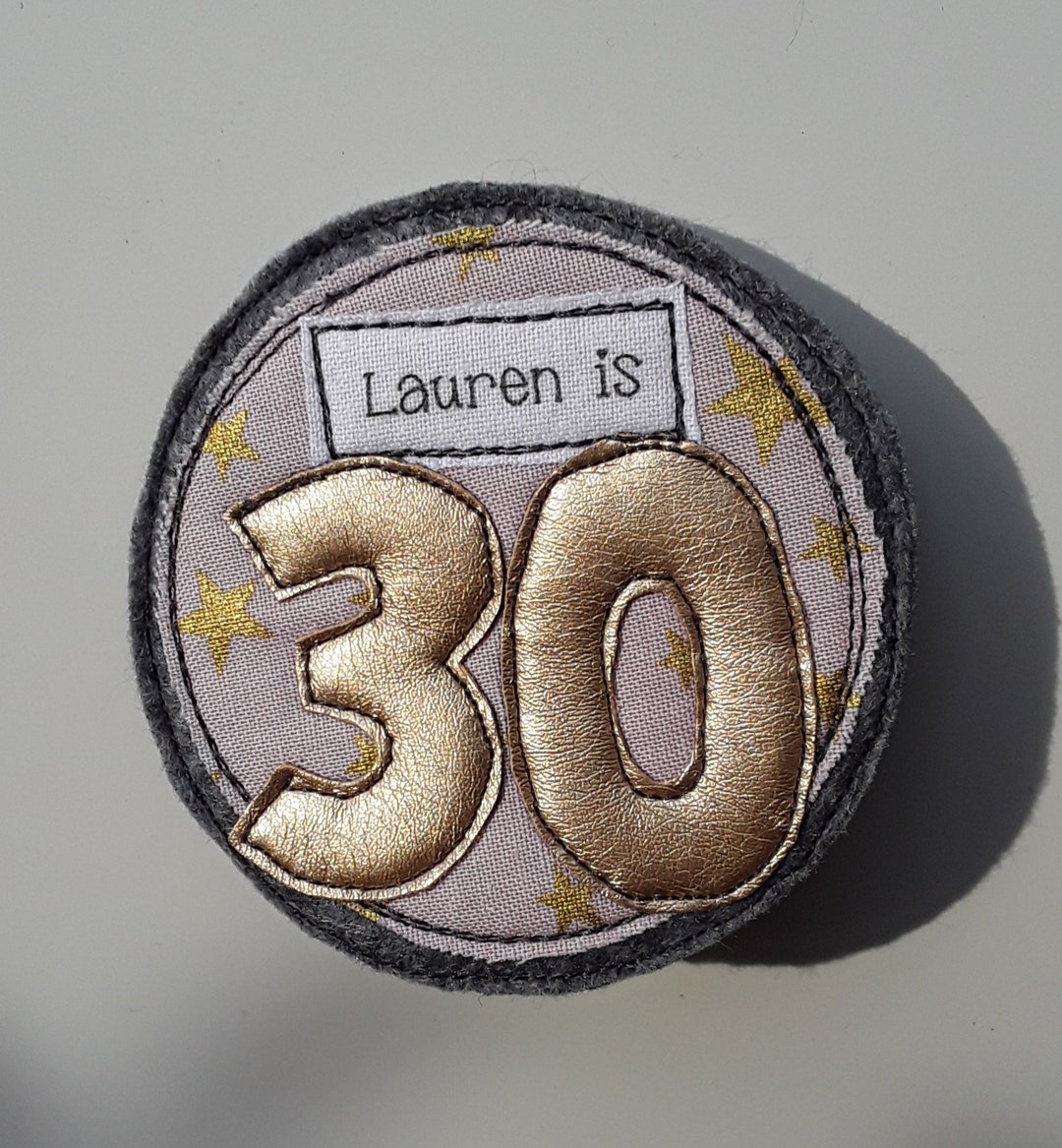 Personalised Birthday Badge -handmade Birthday Badge - Personalised ...