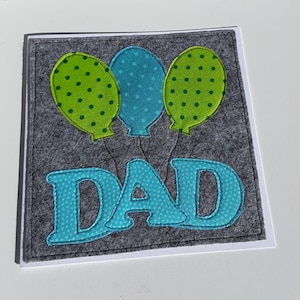 Tarjeta del Día del Padre para papá - Tarjeta de cumpleaños para papá - Tarjeta de cumpleaños textil - Para mi papá - Feliz cumpleaños papá