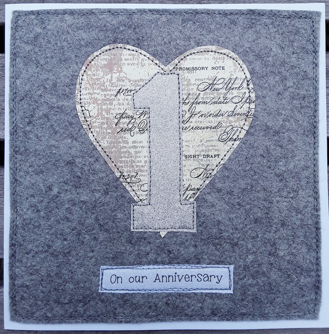 Our 1st Wedding Anniversary Card Paper 1st Anniversary Etsy